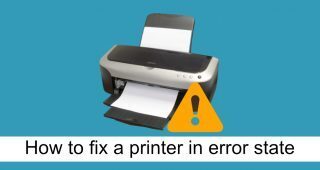 How to fix a printer in error state