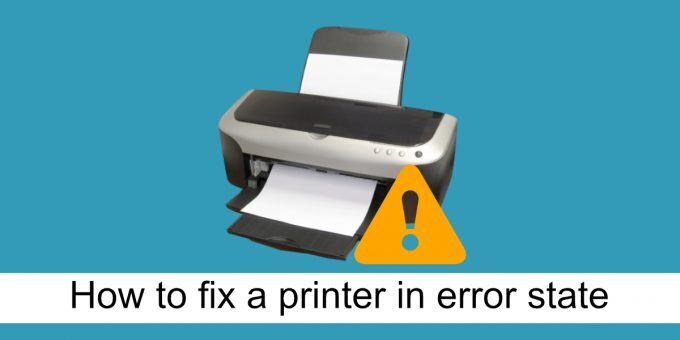 How to fix a printer in error state