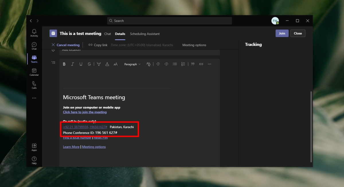 how to create microsoft teams meeting with conference id