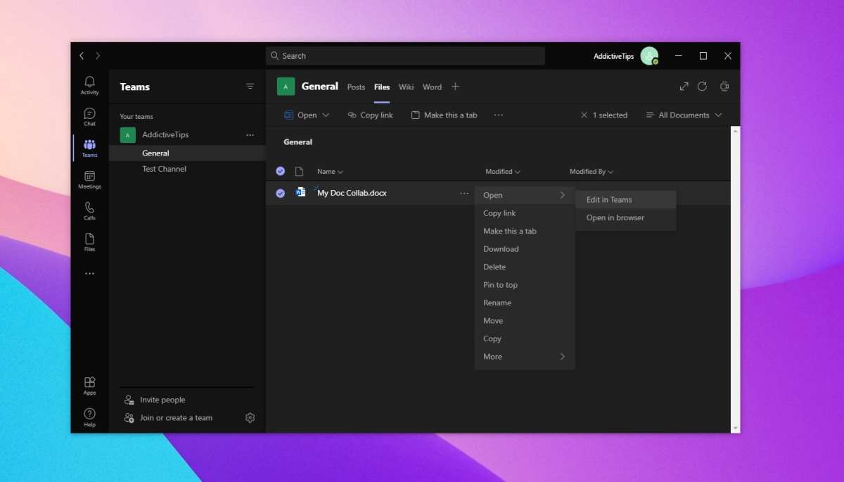 How to use the Microsoft Teams document collaboration tool