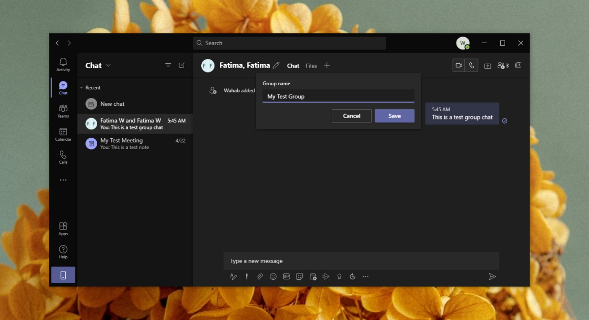 How to create a Microsoft Teams group chat