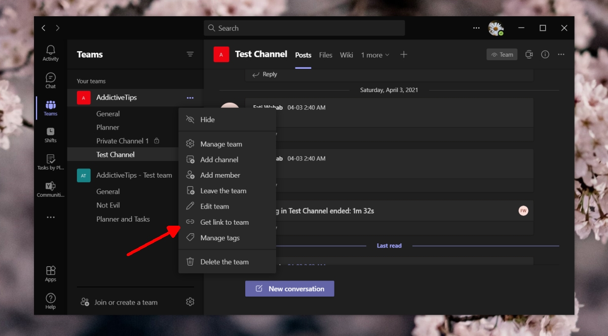 How to send a Microsoft Teams invite