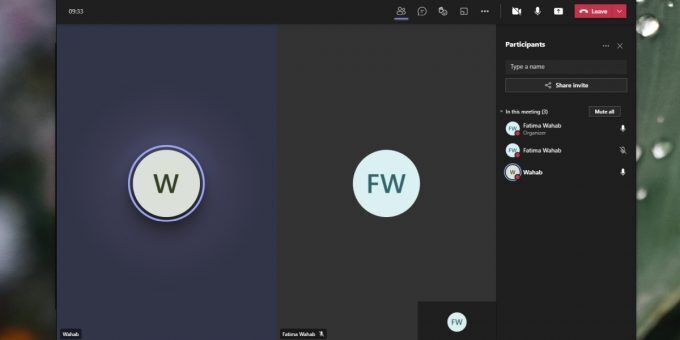 Microsoft Teams split screen