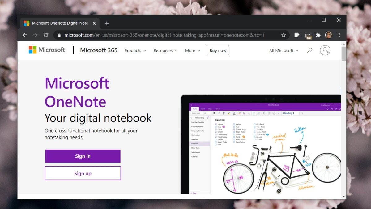 OneNote Sign In
