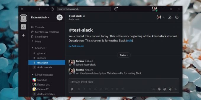 Slack channel