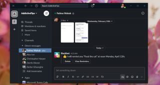 Slack reminders