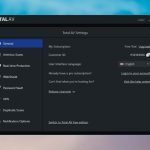 General settings section of TotalAV
