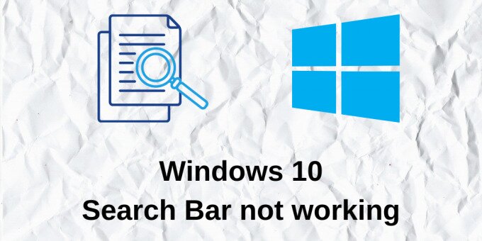 fix Windows 10 Search Bar not working