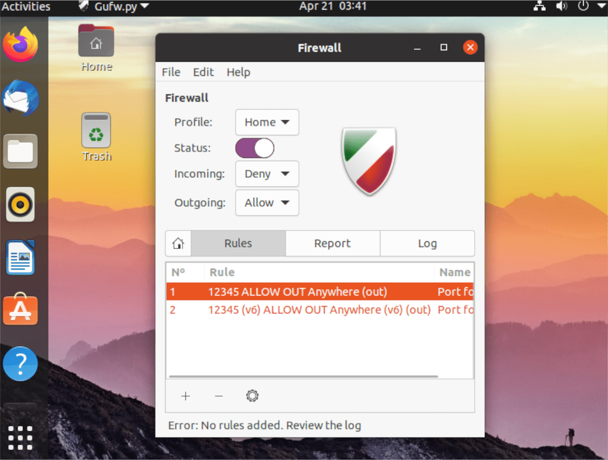 ubuntu show firewall rules