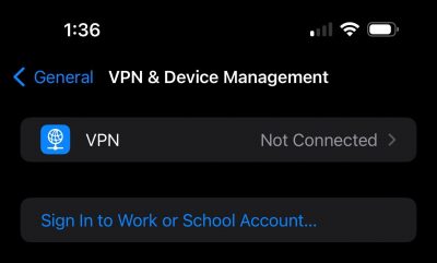 iPhone vpn