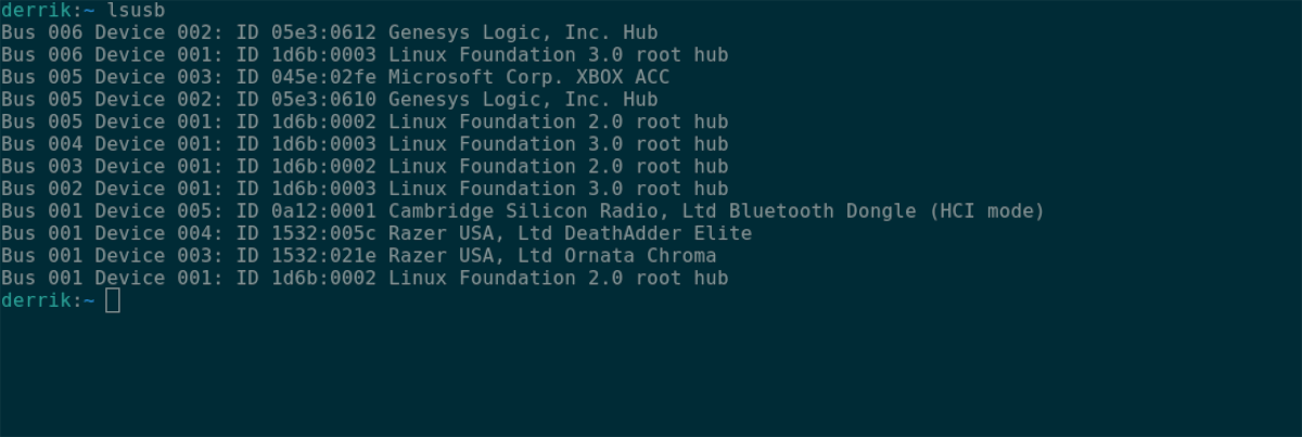 mac os list usb devices terminal