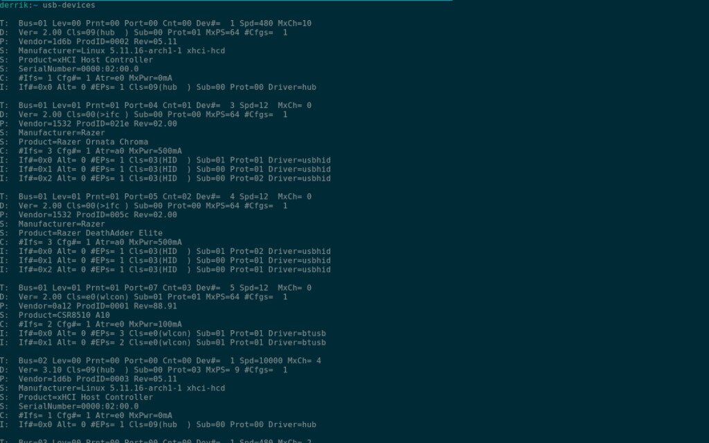 Ubuntu List Usb Devices