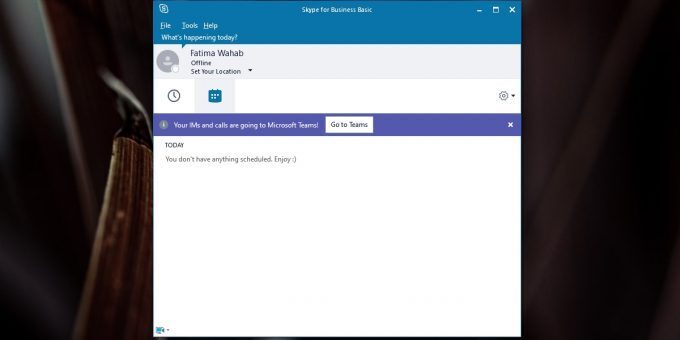 your ims and calls are going to Microsoft Teams