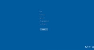 CTRL+ALT+DELETE screen