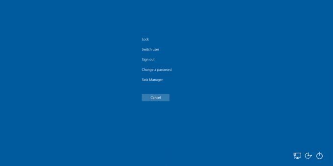 CTRL+ALT+DELETE screen