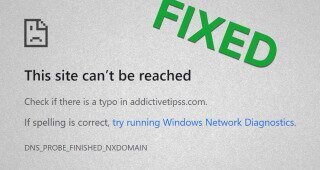 fix DNS PROBE FINISHED NXDOMAIN