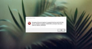 Exception Access Violation Error