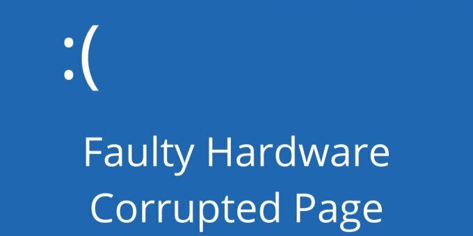 Faulty Hardware Corrupted Page