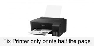 Fix Printer only prints half the page