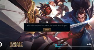 League of Legends unexpected login session error