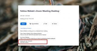 Zoom meeting code