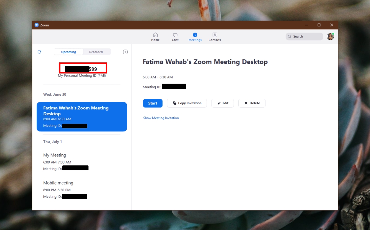 How to use a Zoom personal meeting ID