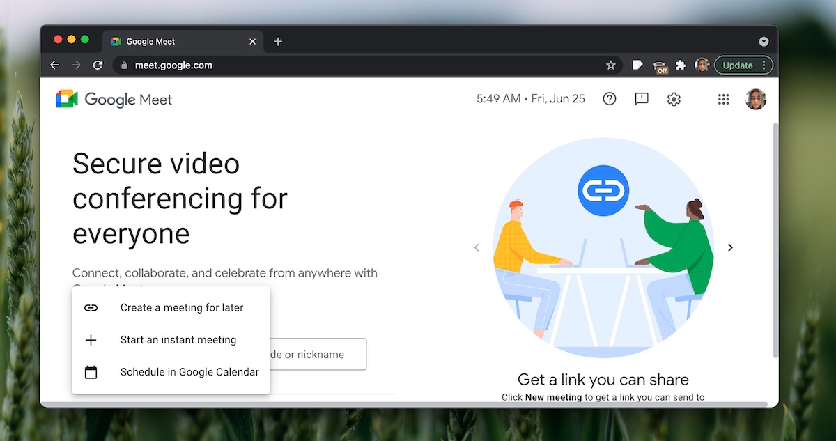 How to schedule a Google Meet meeting