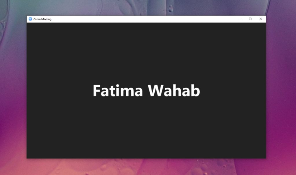 How to show picture in Zoom meeting