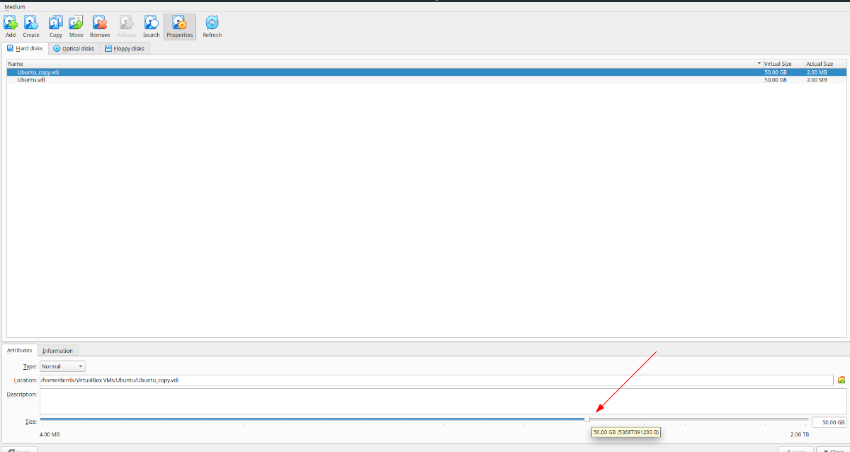как увеличить память на виртуальной машине virtualbox
