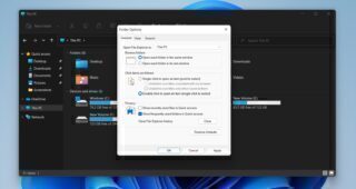 Folder options on Windows 11