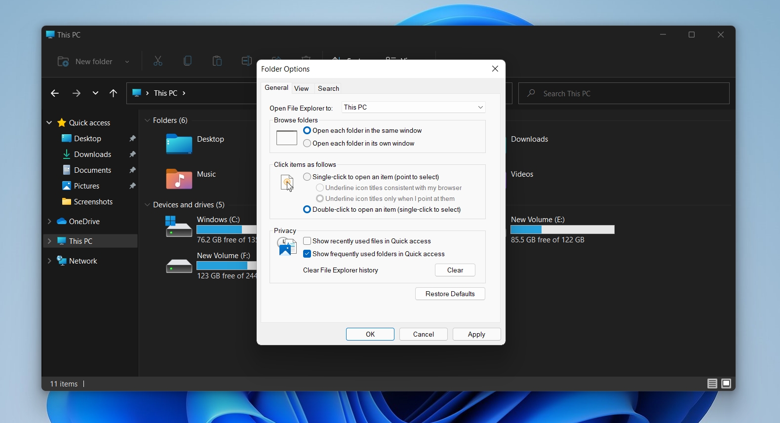 screenshot folder not showing in windows 11