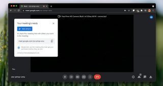Google Meet screen share