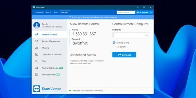 TeamViewer commercial use detected