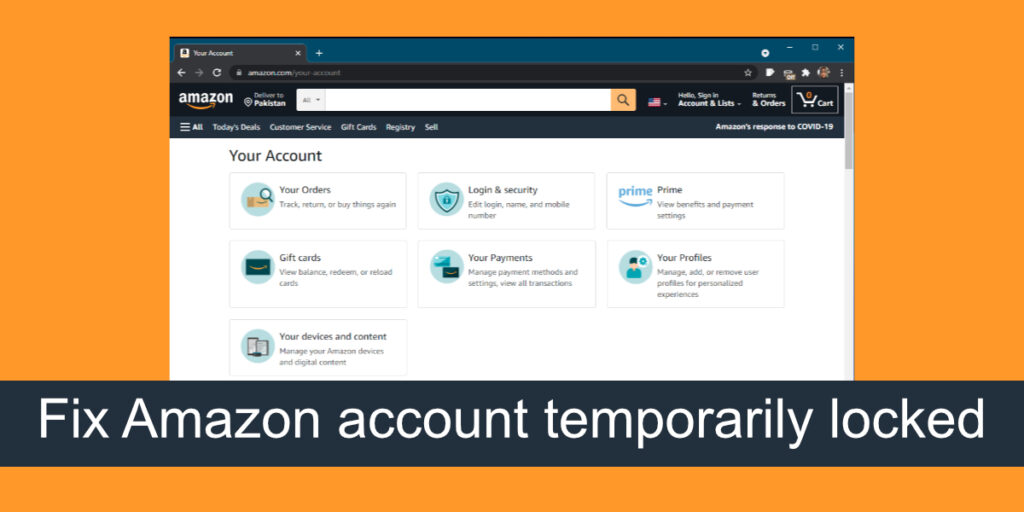 How to fix Amazon account temporarily locked