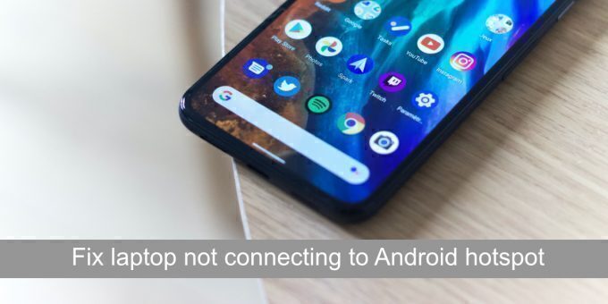 fix laptop not connecting to Android hotspot