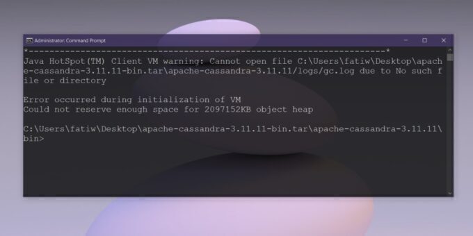 Java virtual machine error