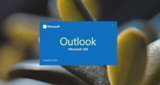Outlook stuck on loading profile