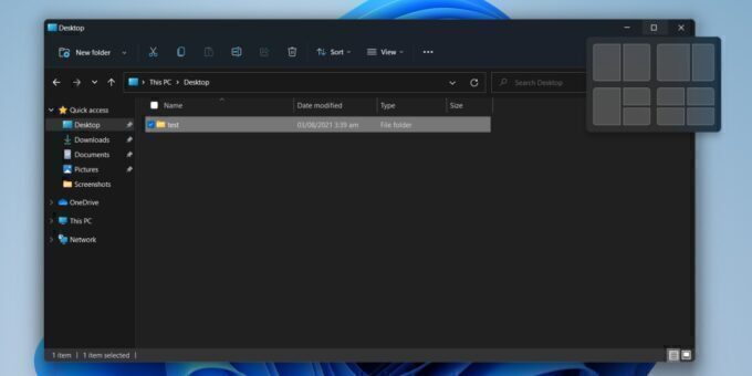 Snap layouts on Windows 11