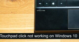 Touchpad click not working