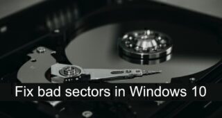 fix bad sectors in Windows 10