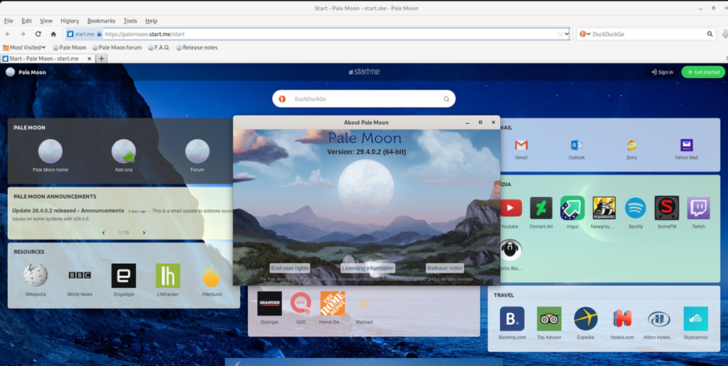 How to use the Pale Moon browser on Linux