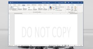 watermark in Microsoft Word