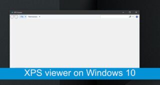 XPS viewer on Windows 10