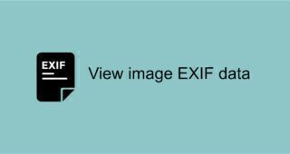 image EXIF data