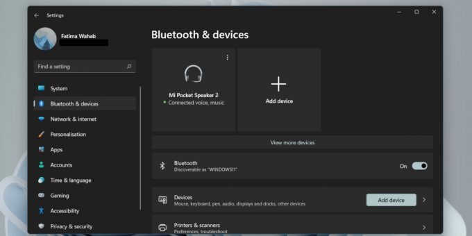 Bluetooth device on Windows 11