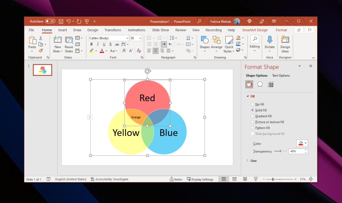 Diagrama de Venn no PowerPoint