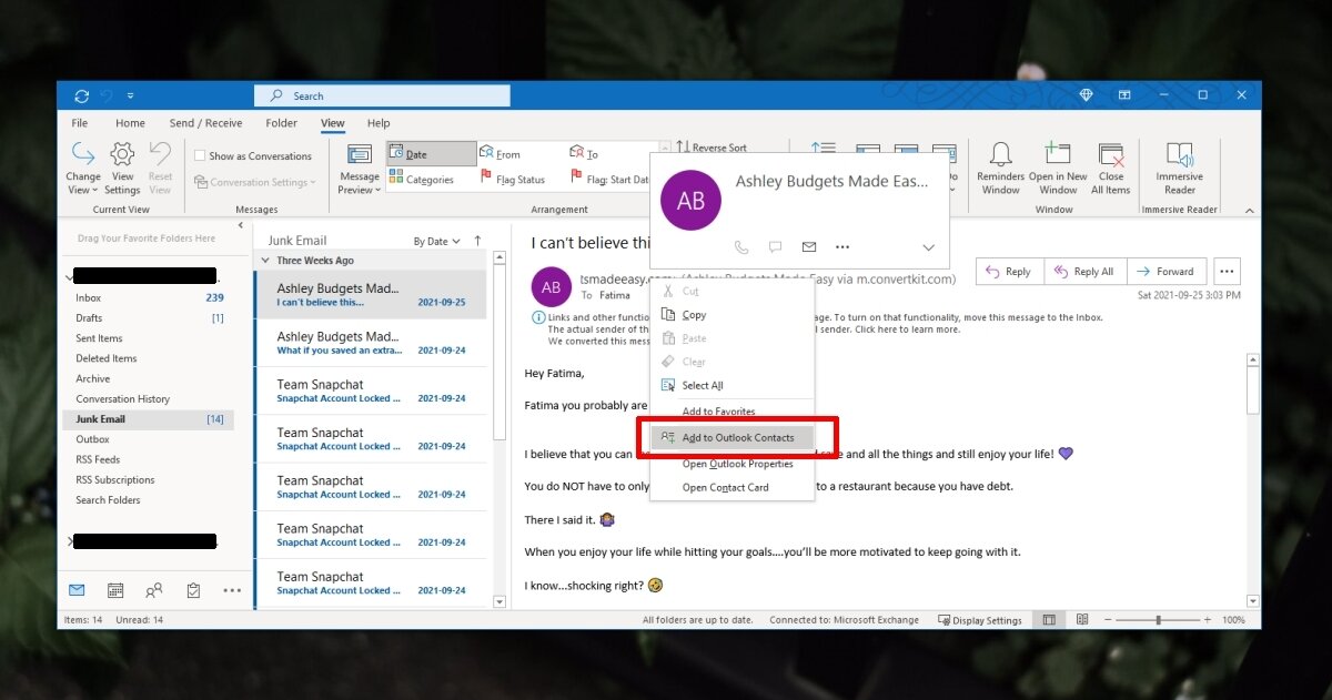 How to fix Outlook keeps sending emails to Junk or Spam Folder