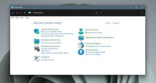 control panel windows 11