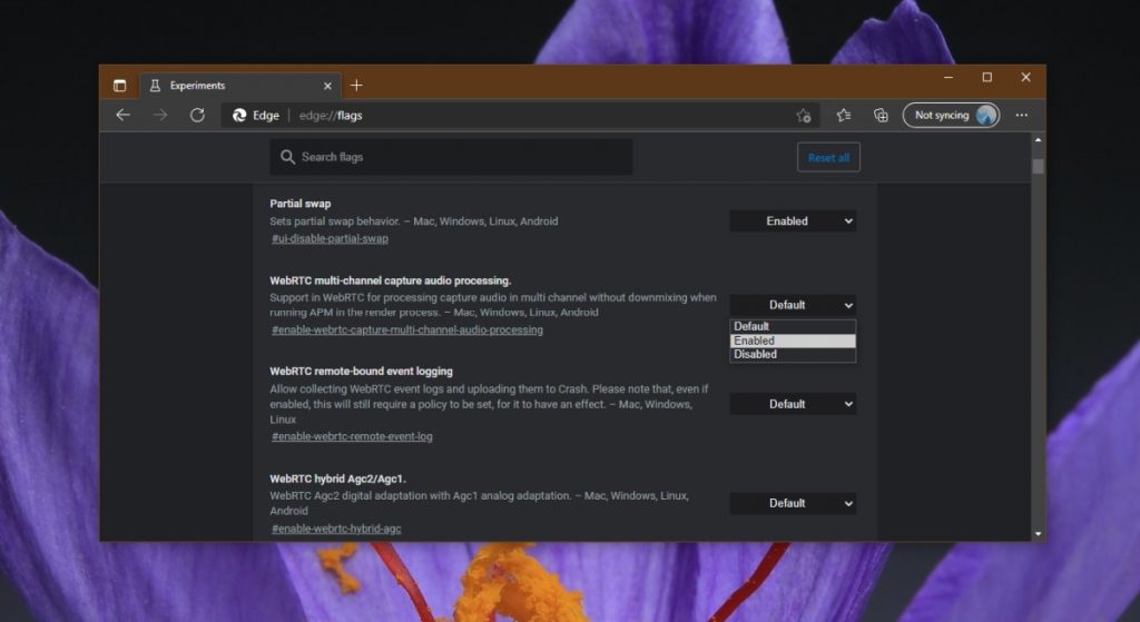 How to access the Microsoft Edge aboutflags page