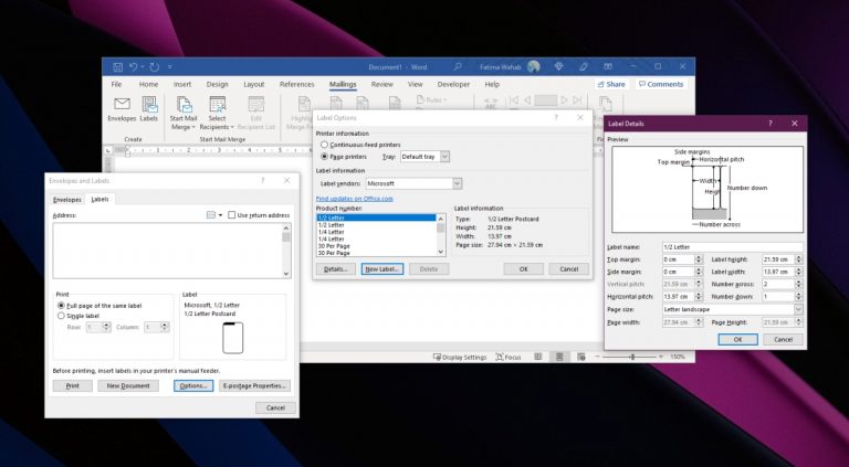 How to create and print labels in microsoft word